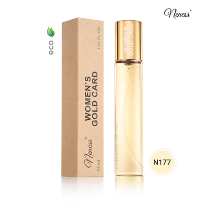 N177. Neness Women's Gold Card - 33 ml - Parfum Pour Femme